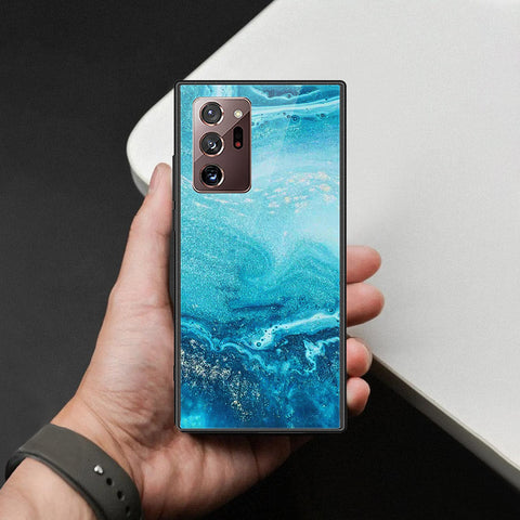 Samsung Galaxy Note 20 Ultra Cover - Mystic Marble Series - HQ Ultra Shine Premium Infinity Glass Soft Silicon Borders Case
