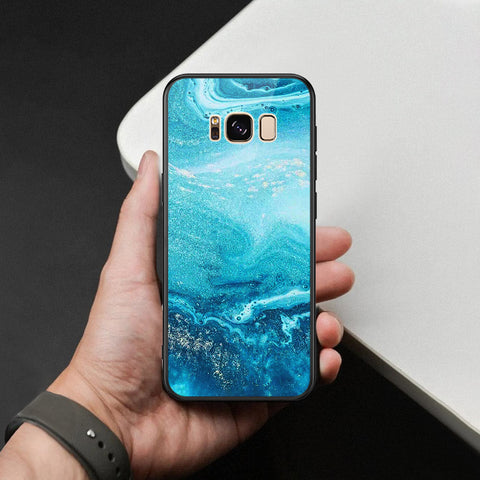 Samsung Galaxy S8 Plus Cover - Mystic Marble Series - HQ Ultra Shine Premium Infinity Glass Soft Silicon Borders Case
