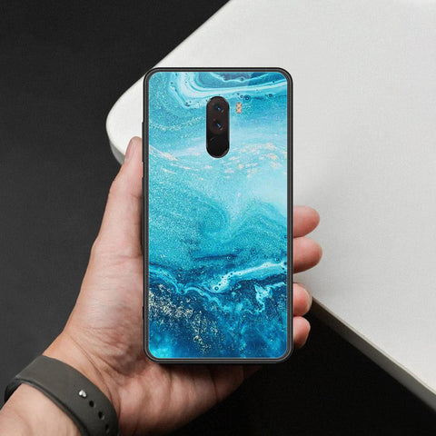 Xiaomi Pocophone F1 Cover - Mystic Marble Series - HQ Ultra Shine Premium Infinity Glass Soft Silicon Borders Case