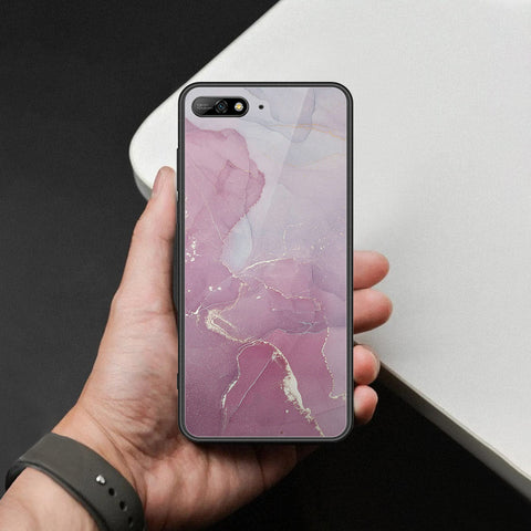 Huawei Y6 Prime 2018 Cover - Mystic Marble Series - HQ Ultra Shine Premium Infinity Glass Soft Silicon Borders Case