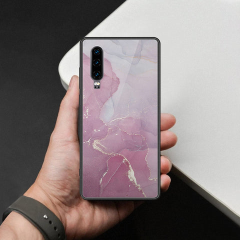 Huawei P30 Cover - Mystic Marble Series - HQ Ultra Shine Premium Infinity Glass Soft Silicon Borders Case