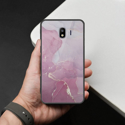 Samsung Galaxy J4 2018 Cover - Mystic Marble Series - HQ Ultra Shine Premium Infinity Glass Soft Silicon Borders Case