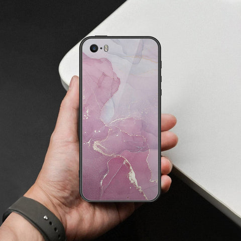 iPhone SE / 5s / 5 - Mystic Marble Series - HQ Ultra Shine Premium Infinity Glass Soft Silicon Borders Case