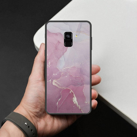 Samsung Galaxy A8 2018 Cover - Mystic Marble Series - HQ Ultra Shine Premium Infinity Glass Soft Silicon Borders Case