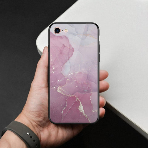iPhone SE 2022 - Mystic Marble Series - HQ Ultra Shine Premium Infinity Glass Soft Silicon Borders Case