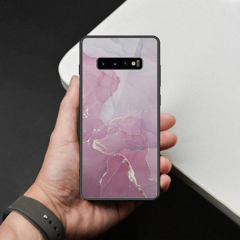 Samsung Galaxy S10 Plus Cover - Mystic Marble Series - HQ Ultra Shine Premium Infinity Glass Soft Silicon Borders Case