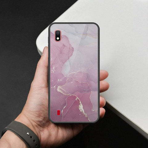 Samsung Galaxy A10 Cover - Mystic Marble Series - HQ Ultra Shine Premium Infinity Glass Soft Silicon Borders Case