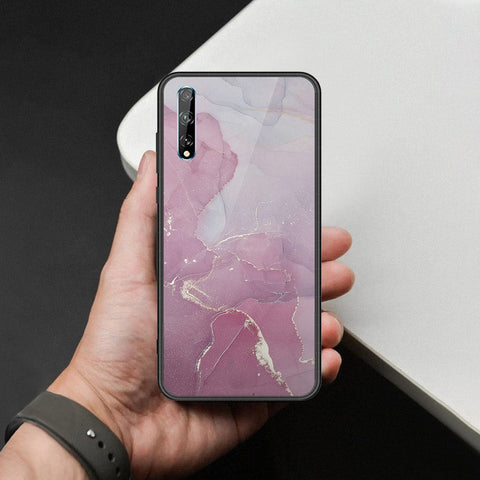 Huawei Y8p Cover - Mystic Marble Series - HQ Ultra Shine Premium Infinity Glass Soft Silicon Borders Case