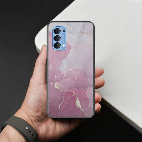 Oppo Reno 4 Cover - Mystic Marble Series - HQ Ultra Shine Premium Infinity Glass Soft Silicon Borders Case