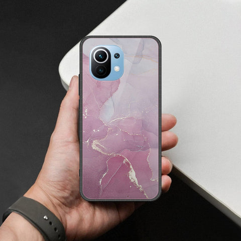Xiaomi Mi 11 Cover - Mystic Marble Series - HQ Ultra Shine Premium Infinity Glass Soft Silicon Borders Case