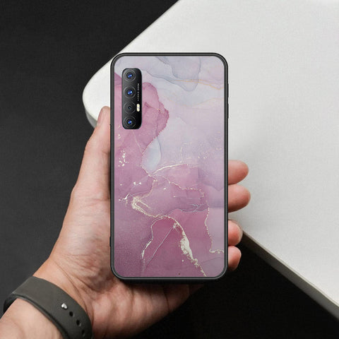 Oppo Reno 3 Pro Cover - Mystic Marble Series - HQ Ultra Shine Premium Infinity Glass Soft Silicon Borders Case