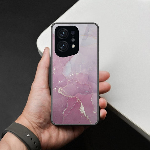 Oppo Find X5 Cover - Mystic Marble Series - HQ Ultra Shine Premium Infinity Glass Soft Silicon Borders Case
