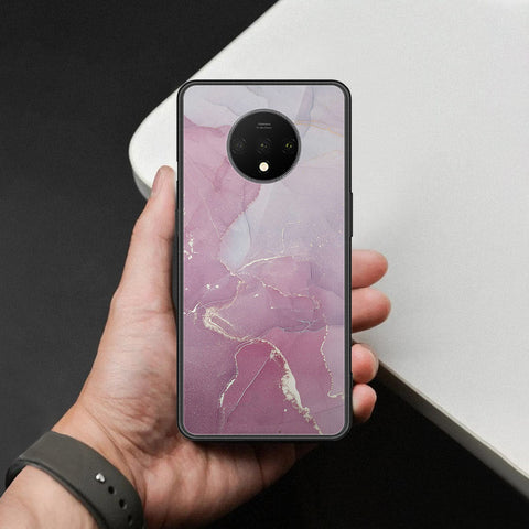 OnePlus 7T Cover - Mystic Marble Series - HQ Ultra Shine Premium Infinity Glass Soft Silicon Borders Case