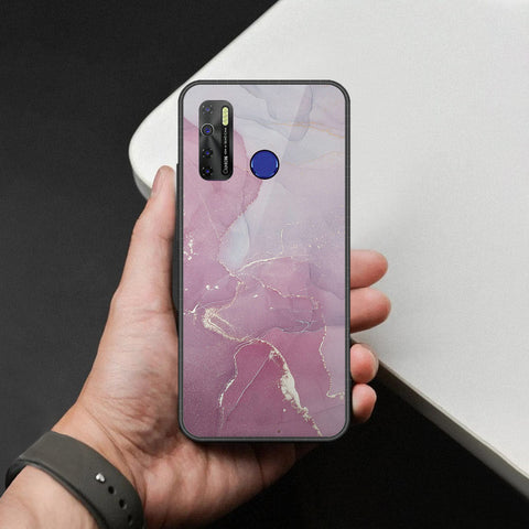 Tecno Spark 5 Cover - Mystic Marble Series - HQ Ultra Shine Premium Infinity Glass Soft Silicon Borders Case