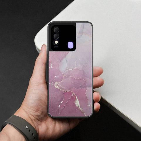 Tecno Spark 8 Cover - Mystic Marble Series - HQ Ultra Shine Premium Infinity Glass Soft Silicon Borders Case