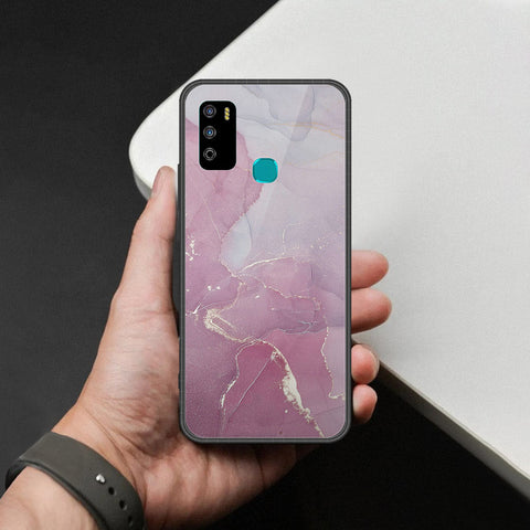 Infinix Hot 9 Play Cover - Mystic Marble Series - HQ Ultra Shine Premium Infinity Glass Soft Silicon Borders Case