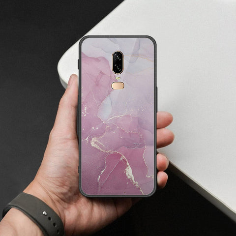OnePlus 6 Cover - Mystic Marble Series - HQ Ultra Shine Premium Infinity Glass Soft Silicon Borders Case