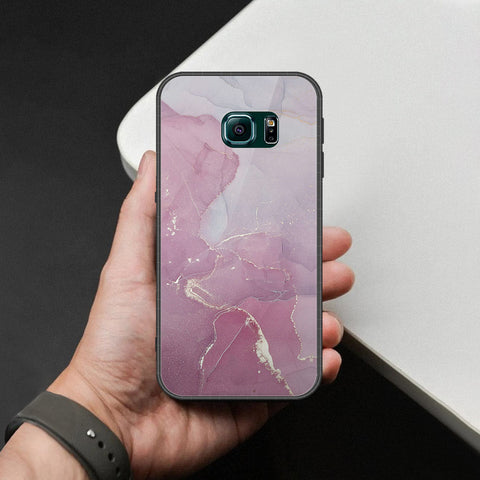 Samsung Galaxy S6 Edge Cover - Mystic Marble Series - HQ Ultra Shine Premium Infinity Glass Soft Silicon Borders Case