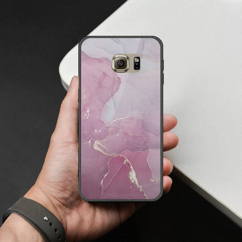Samsung Galaxy S6 Cover - Mystic Marble Series - HQ Ultra Shine Premium Infinity Glass Soft Silicon Borders Case