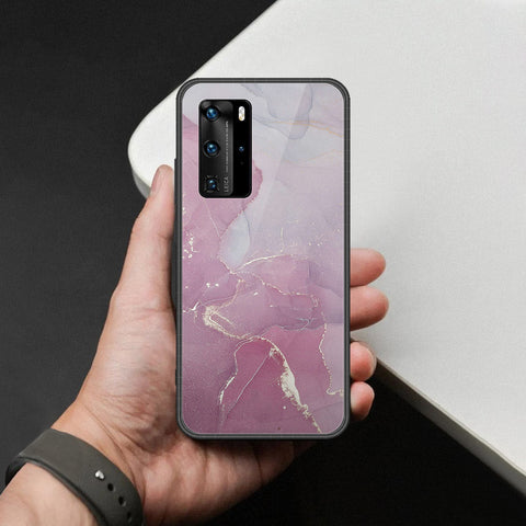 Huawei P40 Pro Cover - Mystic Marble Series - HQ Ultra Shine Premium Infinity Glass Soft Silicon Borders Case