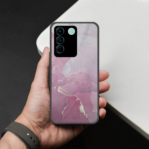 Vivo V27e Cover - Mystic Marble Series - HQ Ultra Shine Premium Infinity Glass Soft Silicon Borders Case