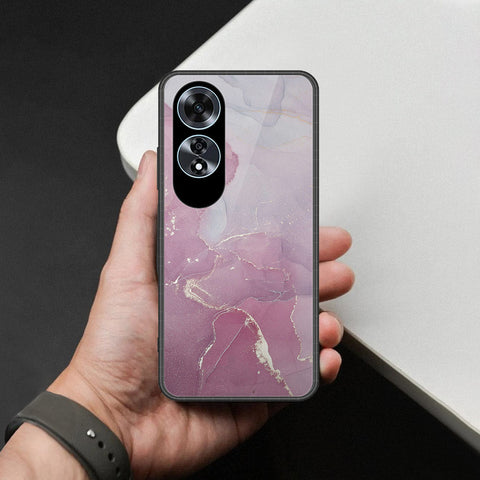 Oppo A60 Cover - Mystic Marble Series - HQ Ultra Shine Premium Infinity Glass Soft Silicon Borders Case