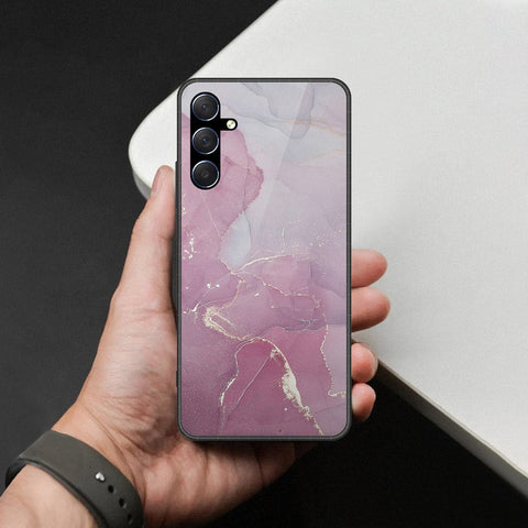Samsung Galaxy M54 Cover - Mystic Marble Series - HQ Ultra Shine Premium Infinity Glass Soft Silicon Borders Case