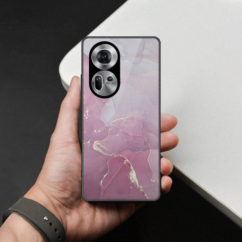 Oppo Reno 11 5G Cover - Mystic Marble Series - HQ Ultra Shine Premium Infinity Glass Soft Silicon Borders Case