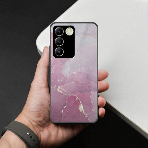 Vivo Y100 4G Cover - Mystic Marble Series - HQ Ultra Shine Premium Infinity Glass Soft Silicon Borders Case