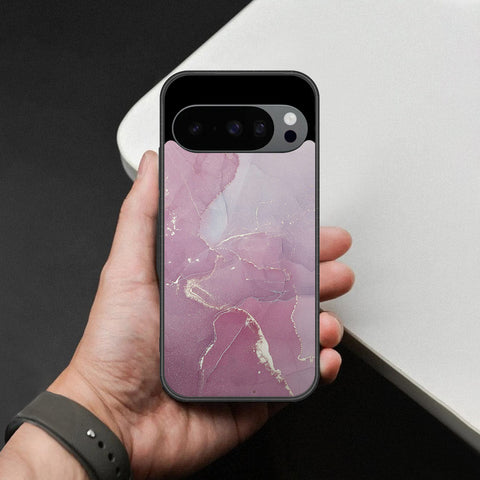 Google Pixel 9 Cover - Mystic Marble Series - HQ Ultra Shine Premium Infinity Glass Soft Silicon Borders Case