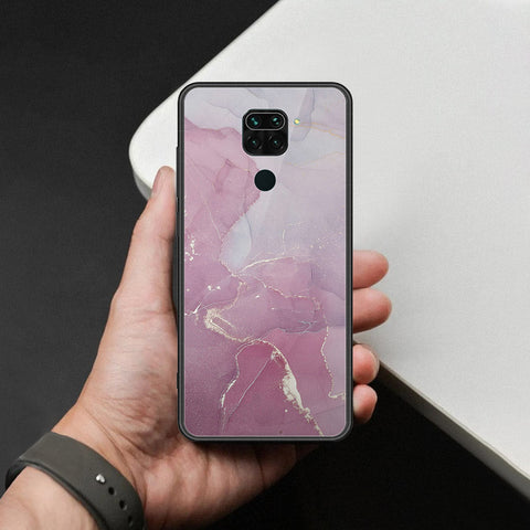Xiaomi Redmi Note 9 Cover - Mystic Marble Series - HQ Ultra Shine Premium Infinity Glass Soft Silicon Borders Case
