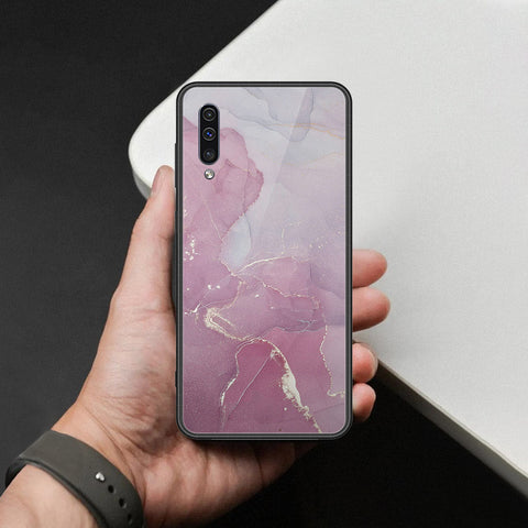 Samsung Galaxy A50s Cover - Mystic Marble Series - HQ Ultra Shine Premium Infinity Glass Soft Silicon Borders Case