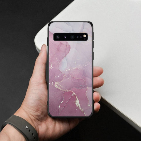 Samsung Galaxy S10 5G Cover - Mystic Marble Series - HQ Ultra Shine Premium Infinity Glass Soft Silicon Borders Case