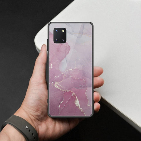 Samsung Galaxy M60S Cover - Mystic Marble Series - HQ Ultra Shine Premium Infinity Glass Soft Silicon Borders Case