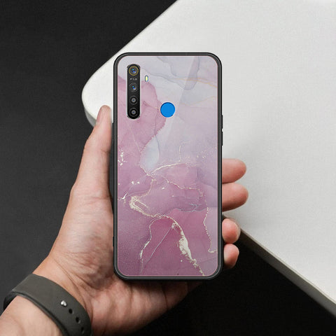 Realme 5 Cover - Mystic Marble Series - HQ Ultra Shine Premium Infinity Glass Soft Silicon Borders Case