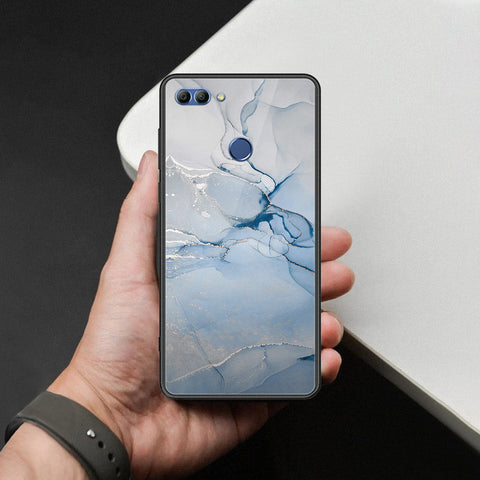 Huawei Y9 2018 Cover - Mystic Marble Series - HQ Ultra Shine Premium Infinity Glass Soft Silicon Borders Case