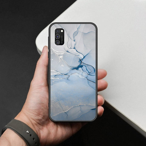 Samsung Galaxy A02s Cover - Mystic Marble Series - HQ Ultra Shine Premium Infinity Glass Soft Silicon Borders Case