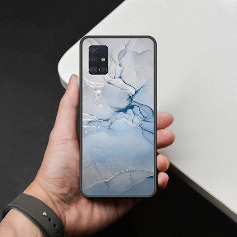 Samsung Galaxy A51 Cover - Mystic Marble Series - HQ Ultra Shine Premium Infinity Glass Soft Silicon Borders Case