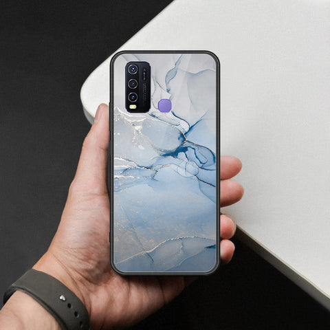 Vivo Y30 Cover - Mystic Marble Series - HQ Ultra Shine Premium Infinity Glass Soft Silicon Borders Case