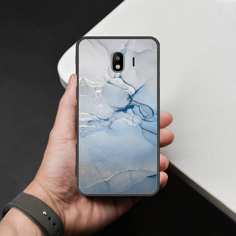 Samsung Galaxy J4 2018 Cover - Mystic Marble Series - HQ Ultra Shine Premium Infinity Glass Soft Silicon Borders Case