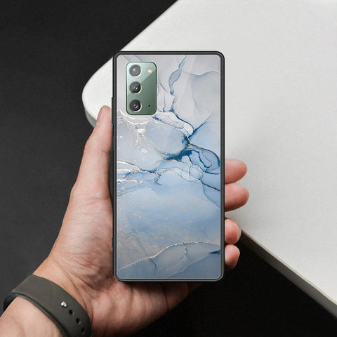 Samsung Galaxy Note 20 Cover - Mystic Marble Series - HQ Ultra Shine Premium Infinity Glass Soft Silicon Borders Case