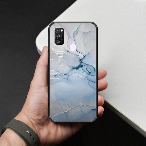 Samsung Galaxy M21 Cover - Mystic Marble Series - HQ Ultra Shine Premium Infinity Glass Soft Silicon Borders Case