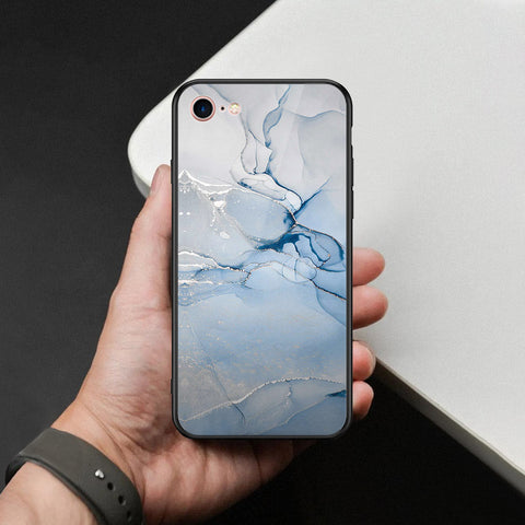 iPhone SE 2022 - Mystic Marble Series - HQ Ultra Shine Premium Infinity Glass Soft Silicon Borders Case