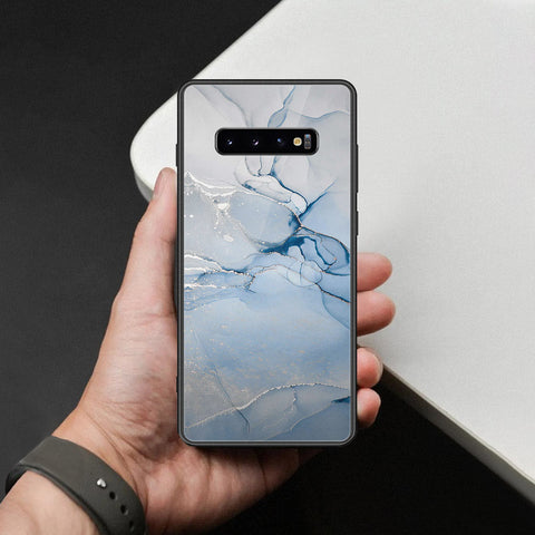 Samsung Galaxy S10 Plus Cover - Mystic Marble Series - HQ Ultra Shine Premium Infinity Glass Soft Silicon Borders Case