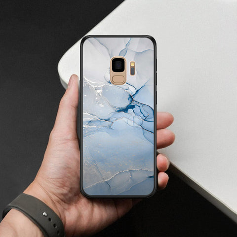 Samsung Galaxy S9 Cover - Mystic Marble Series - HQ Ultra Shine Premium Infinity Glass Soft Silicon Borders Case