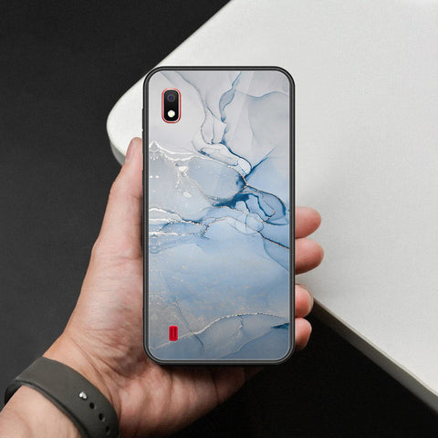 Samsung Galaxy A10 Cover - Mystic Marble Series - HQ Ultra Shine Premium Infinity Glass Soft Silicon Borders Case