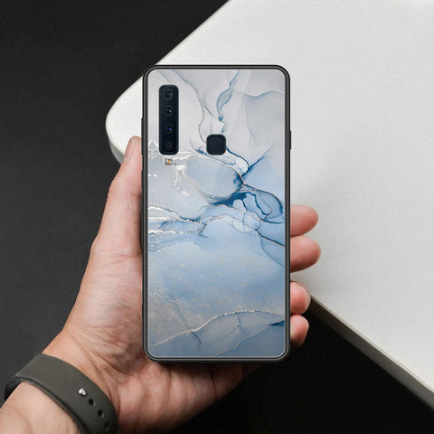 Samsung Galaxy A9 2018 Cover - Mystic Marble Series - HQ Ultra Shine Premium Infinity Glass Soft Silicon Borders Case