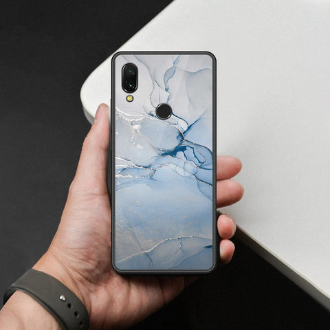 Xiaomi Redmi 7 Cover - Mystic Marble Series - HQ Ultra Shine Premium Infinity Glass Soft Silicon Borders Case