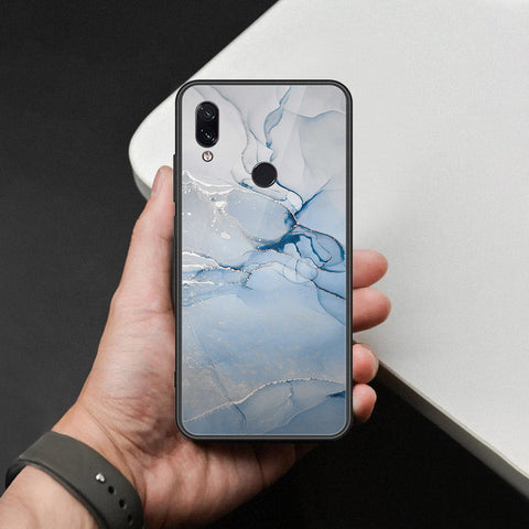 Xiaomi Redmi Note 7 Pro Cover - Mystic Marble Series - HQ Ultra Shine Premium Infinity Glass Soft Silicon Borders Case