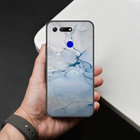 Huawei Honor View 20 Cover - Mystic Marble Series - HQ Ultra Shine Premium Infinity Glass Soft Silicon Borders Case